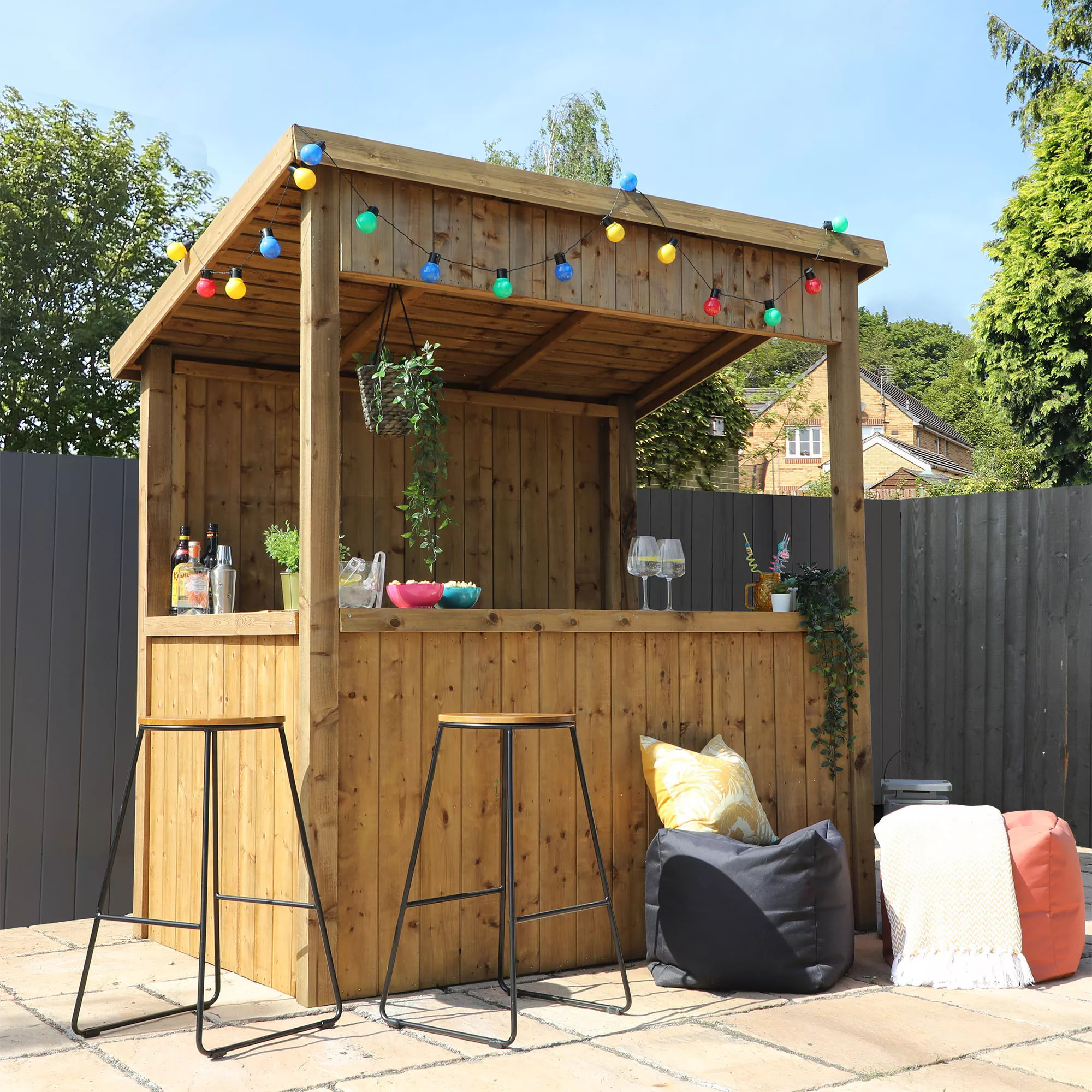 Mercia 6x4 Pent Tongue & Groove Garden Bar 3 Mercia 6x4 Pent Tongue & Groove Garden Bar