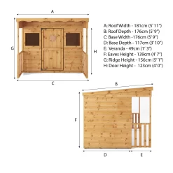 Mercia 6x5 Timber Playhouse Assembly Service Included -Gardens and Outdoor Stores mercia 6x5 timber playhouse assembly service included5029442002316 02t