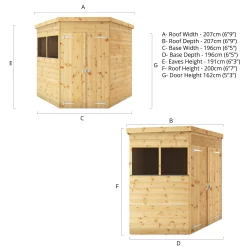 Mercia 7x7 Ft Flat Shiplap Wooden 2 Door 2 Windows Shed With Floor -Gardens and Outdoor Stores mercia 7x7 ft flat shiplap wooden 2 door 2 windows shed with floor5029442006628 01t