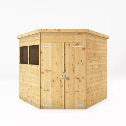 Mercia 7x7 Ft Flat Shiplap Wooden 2 Door 2 Windows Shed With Floor -Gardens and Outdoor Stores mercia 7x7 ft flat shiplap wooden 2 door 2 windows shed with floor5029442006628 02c