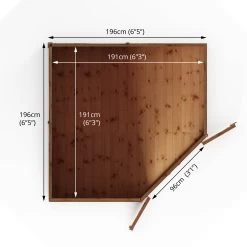 Mercia 7x7 Ft Flat Shiplap Wooden 2 Door 2 Windows Shed With Floor -Gardens and Outdoor Stores mercia 7x7 ft flat shiplap wooden 2 door 2 windows shed with floor5029442006628 02t