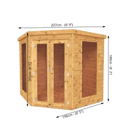Mercia 7x7 Pent Shiplap Summer House With Double Door -Gardens and Outdoor Stores mercia 7x7 pent shiplap summer house with double door5029442076546 01t bq