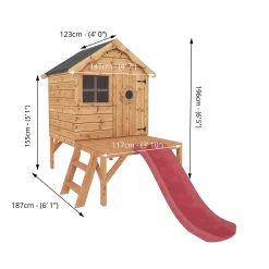 Mercia 8x10 Snug Apex Shiplap Tower Slide Playhouse - Assembly Service Included -Gardens and Outdoor Stores mercia 8x10 snug apex shiplap tower slide playhouse assembly service included5029442080819 01t bq