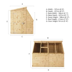 Mercia 8x6 Ft Pent Tongue & Groove Wooden 5 Windows Potting Shed With Floor -Gardens and Outdoor Stores mercia 8x6 ft pent tongue groove wooden 5 windows potting shed with floor5029442078182 01i bq