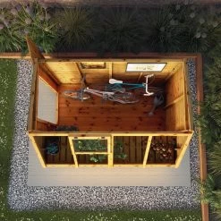 Mercia 8x6 Ft Pent Tongue & Groove Wooden 5 Windows Potting Shed With Floor -Gardens and Outdoor Stores mercia 8x6 ft pent tongue groove wooden 5 windows potting shed with floor5029442078182 02i