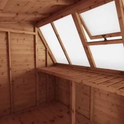 Mercia 8x6 Ft Pent Tongue & Groove Wooden 5 Windows Potting Shed With Floor -Gardens and Outdoor Stores mercia 8x6 ft pent tongue groove wooden 5 windows potting shed with floor5029442078182 05c