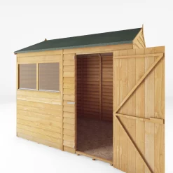 Mercia 8x6 Ft Reverse Apex Overlap Wooden 2 Windows Shed With Floor -Gardens and Outdoor Stores mercia 8x6 ft reverse apex overlap wooden 2 windows shed with floor5029442076966 03c