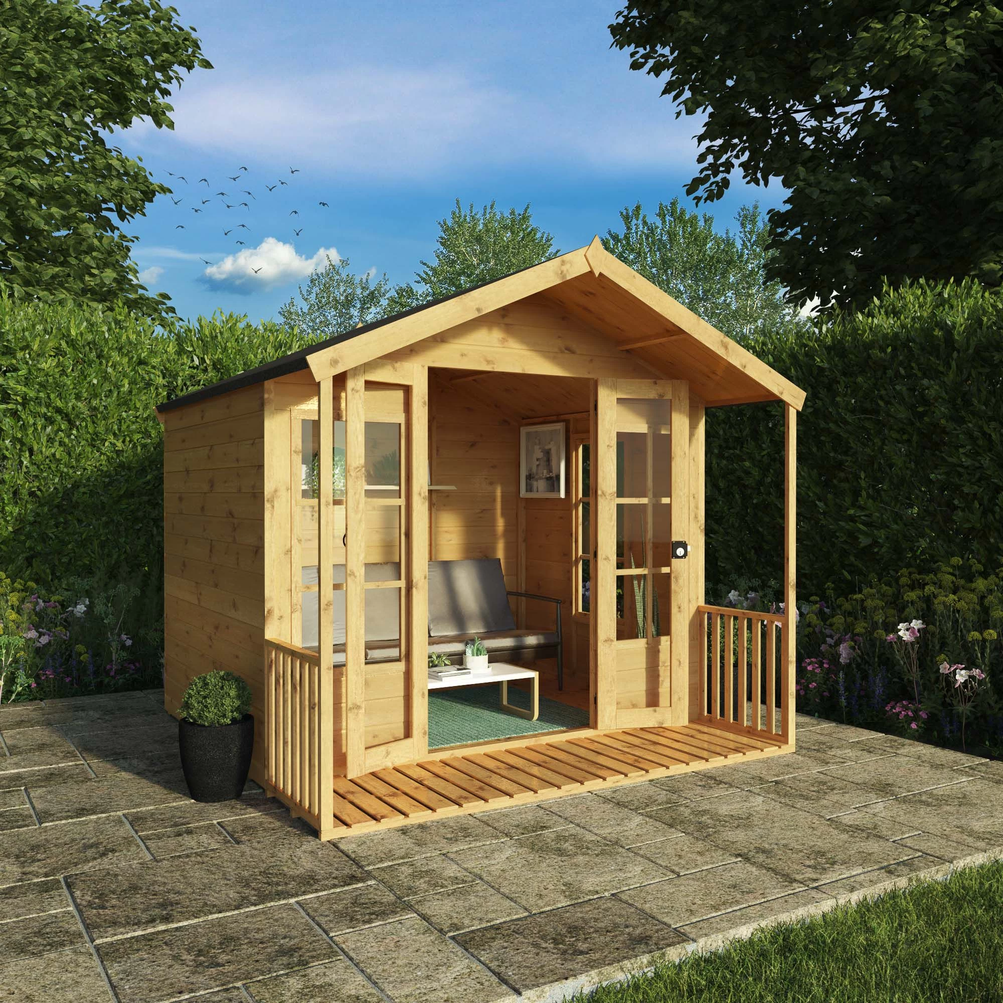 Mercia 8x8 Apex Shiplap Summer House With Double Door 3 Mercia 8x8 Apex Shiplap Summer House With Double Door