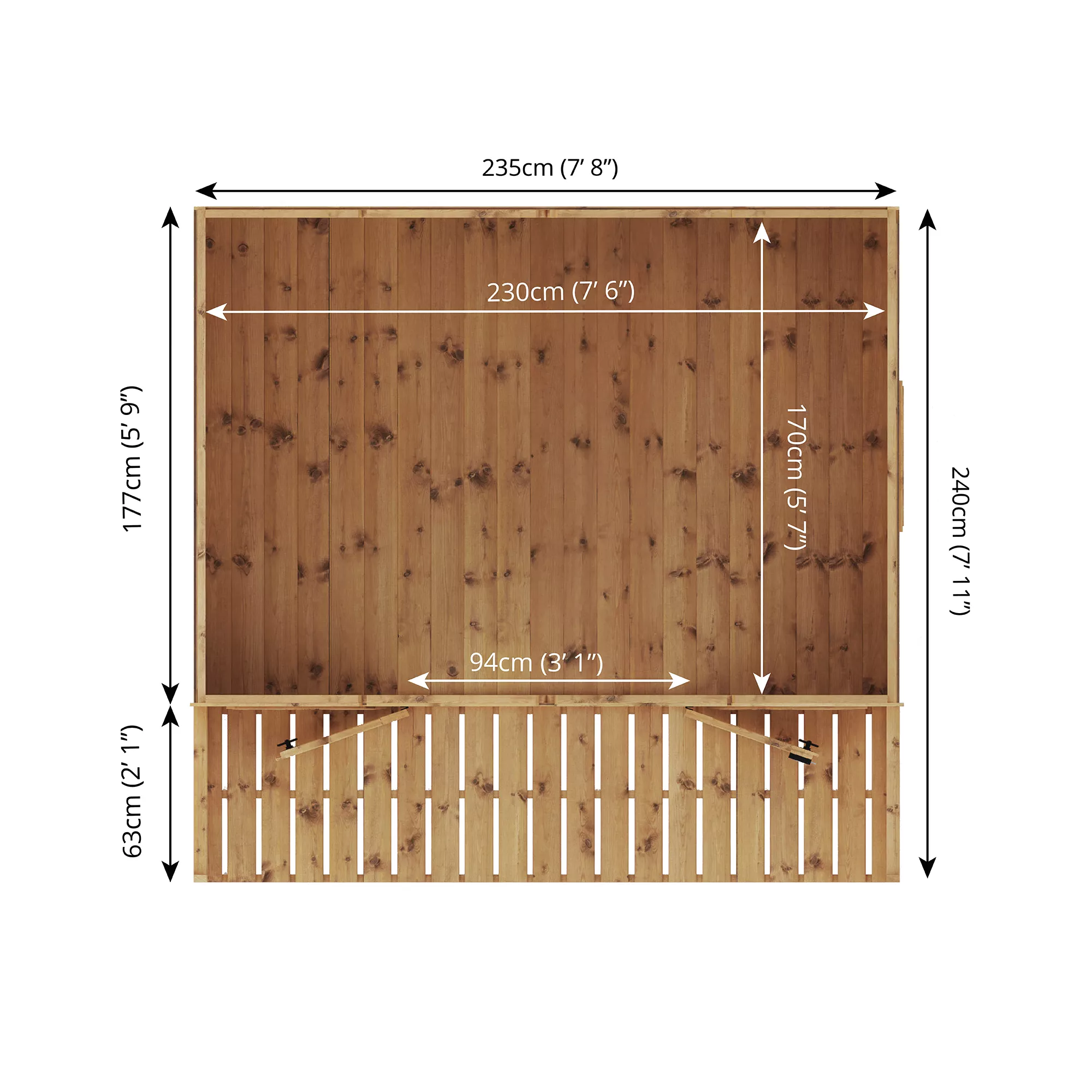 Mercia 8x8 Apex Shiplap Summer House With Double Door 7 Mercia 8x8 Apex Shiplap Summer House With Double Door - Image 5