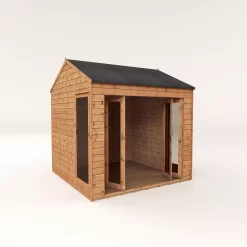 Mercia 8x8 Reverse Apex Tongue & Groove Summer House With Bi-fold Door -Gardens and Outdoor Stores mercia 8x8 reverse apex tongue groove summer house with bi fold door5029442089720 03c bq