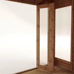Mercia 8x8 Reverse Apex Tongue & Groove Summer House With Bi-fold Door -Gardens and Outdoor Stores mercia 8x8 reverse apex tongue groove summer house with bi fold door5029442089720 36c bq