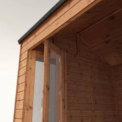 Mercia 8x8 Reverse Apex Tongue & Groove Summer House With Bi-fold Door -Gardens and Outdoor Stores mercia 8x8 reverse apex tongue groove summer house with bi fold door5029442089720 37c bq
