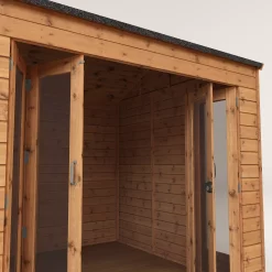 Mercia 8x8 Reverse Apex Tongue & Groove Summer House With Bi-fold Door -Gardens and Outdoor Stores mercia 8x8 reverse apex tongue groove summer house with bi fold door5029442089720 38c bq
