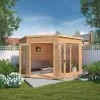 Mercia Corner 9x9 Ft Flat Shiplap Wooden Summer House With Double Door -Gardens and Outdoor Stores mercia corner 9x9 ft flat shiplap wooden summer house with double door5029442088563 02i
