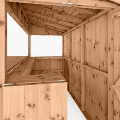 Mercia Garden Bar 9x4 Ft Pent Tongue & Groove Solid Wood Garden Bar With Single Door -Gardens and Outdoor Stores mercia garden bar 9x4 ft pent tongue groove solid wood garden bar with single door5029442008752 05c