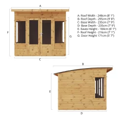 Mercia Helios 8x8 Ft Curved Shiplap Wooden Summer House With Double Door 20 Mercia Helios 8x8 Ft Curved Shiplap Wooden Summer House With Double Door -Gardens and Outdoor Stores mercia helios 8x8 ft curved shiplap wooden summer house with double door5029442073859 01t
