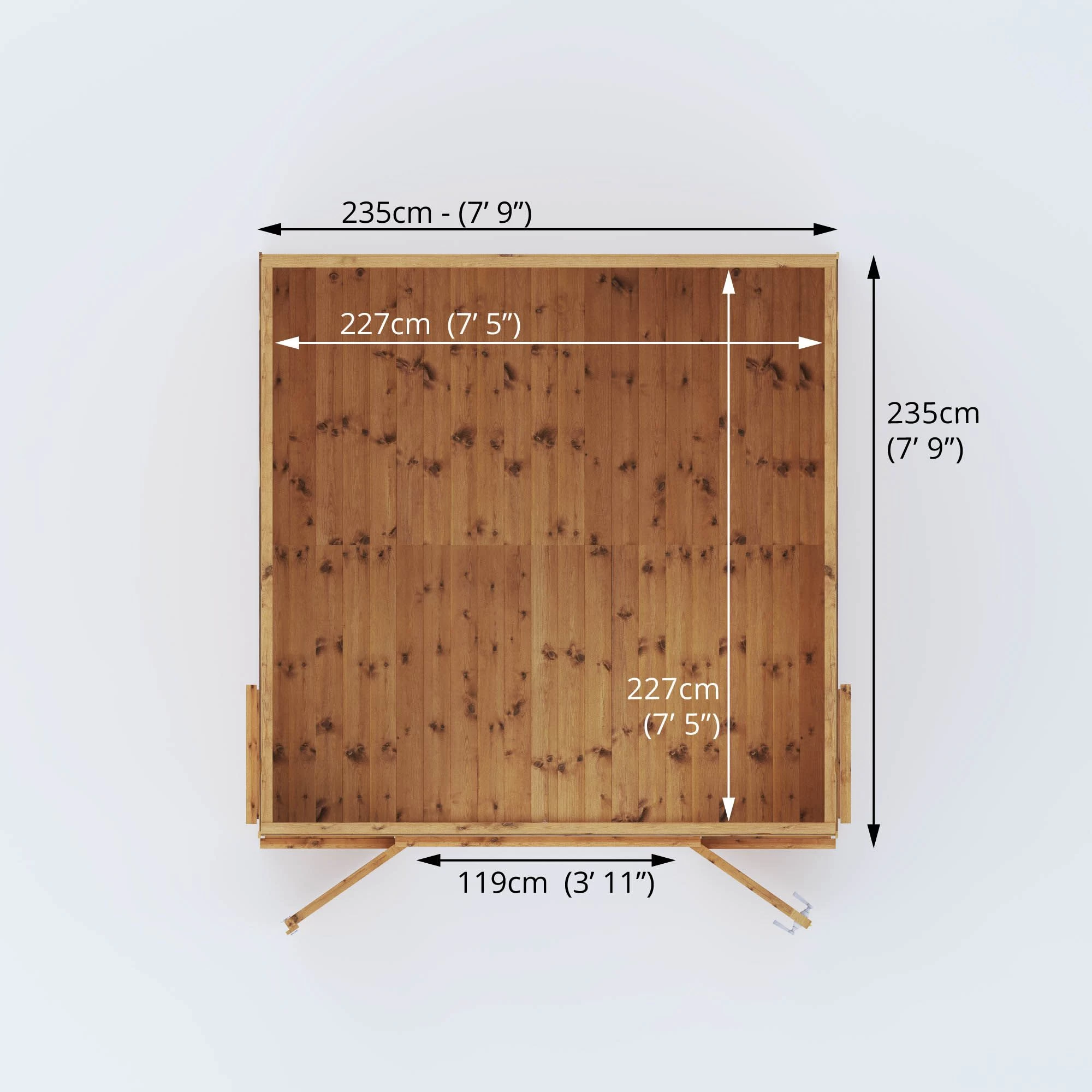 Mercia Helios 8x8 Ft Curved Shiplap Wooden Summer House With Double Door 12 Mercia Helios 8x8 Ft Curved Shiplap Wooden Summer House With Double Door - Image 10