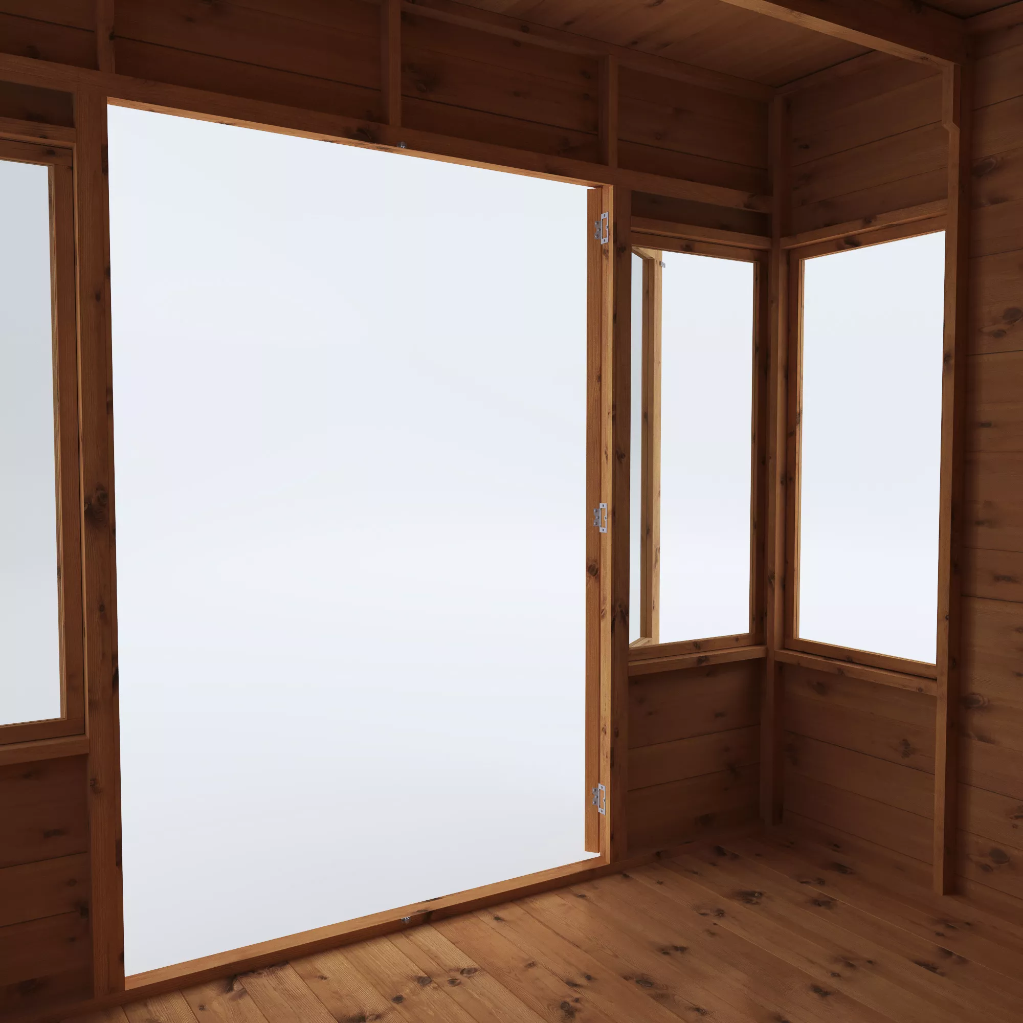 Mercia Helios 8x8 Ft Curved Shiplap Wooden Summer House With Double Door 8 Mercia Helios 8x8 Ft Curved Shiplap Wooden Summer House With Double Door - Image 6