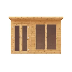 Mercia Maine 10x6 Ft Pent Shiplap Wooden Summer House With Double Door -Gardens and Outdoor Stores mercia maine 10x6 ft pent shiplap wooden summer house with double door5029442002552 02c