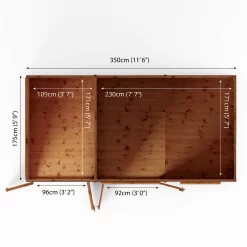 Mercia Maine 12x6 Ft Pent Shiplap Wooden Summer House With Double Door -Gardens and Outdoor Stores mercia maine 12x6 ft pent shiplap wooden summer house with double door5029442008905 02t