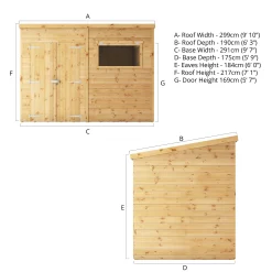 Mercia Premium 10x6 Ft Pent Shiplap Wooden 2 Door Shed With Floor -Gardens and Outdoor Stores mercia premium 10x6 ft pent shiplap wooden 2 door shed with floor5029442009285 01t
