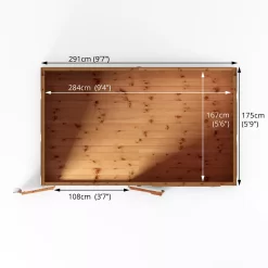 Mercia Premium 10x6 Ft Pent Shiplap Wooden 2 Door Shed With Floor -Gardens and Outdoor Stores mercia premium 10x6 ft pent shiplap wooden 2 door shed with floor5029442009285 02t