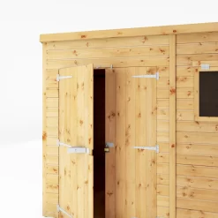 Mercia Premium 10x6 Ft Pent Shiplap Wooden 2 Door Shed With Floor -Gardens and Outdoor Stores mercia premium 10x6 ft pent shiplap wooden 2 door shed with floor5029442009285 04c
