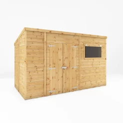 Mercia Premium 12x8 Ft Pent Shiplap Wooden 2 Door Shed With Floor -Gardens and Outdoor Stores mercia premium 12x8 ft pent shiplap wooden 2 door shed with floor5029442009315 01c