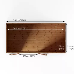 Mercia Premium 12x8 Ft Pent Shiplap Wooden 2 Door Shed With Floor -Gardens and Outdoor Stores mercia premium 12x8 ft pent shiplap wooden 2 door shed with floor5029442009315 02t