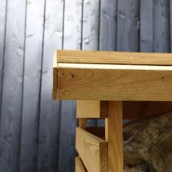 Mercia Single Solid Wood Log Store -Gardens and Outdoor Stores mercia single solid wood log store5029442012612 03c