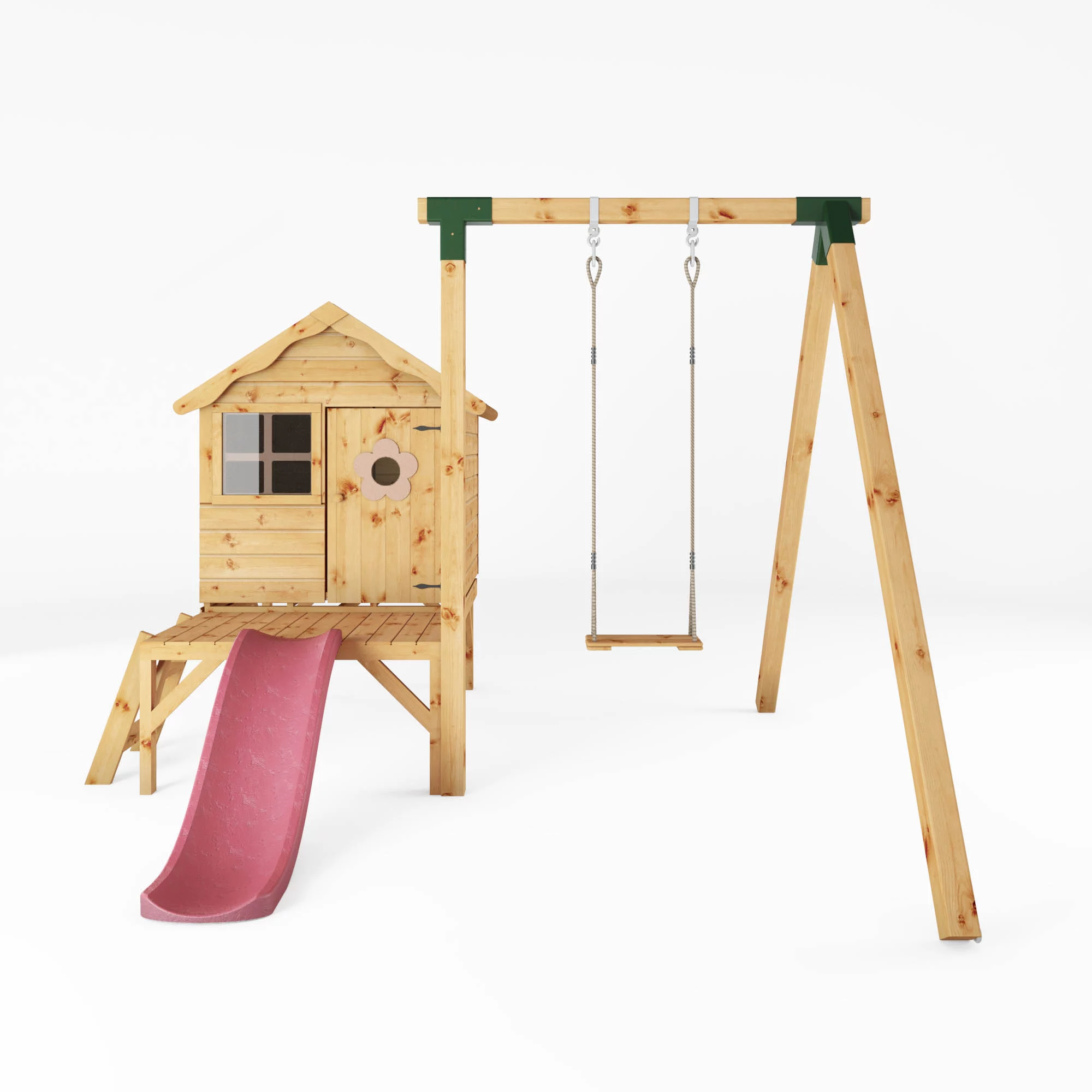 Mercia Snug Wooden Swing Set & Slide 5 Mercia Snug Wooden Swing Set & Slide - Image 3