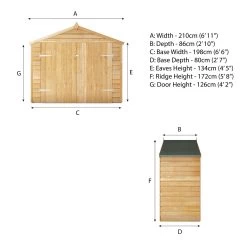 Mercia Solid Wood 3x7 Overlap Apex Bike Store -Gardens and Outdoor Stores mercia solid wood 3x7 overlap apex bike store5029442001012 01t