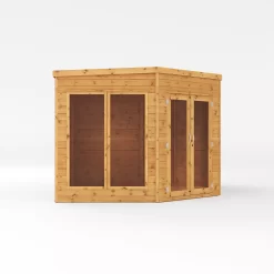 Mercia Summer House 13x9 Ft Pent Shiplap Solid Wood Summer House With Double Door -Gardens and Outdoor Stores mercia summer house 13x9 ft pent shiplap solid wood summer house with double door5029442002576 03c bq