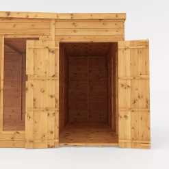 Mercia Summer House 13x9 Ft Pent Shiplap Solid Wood Summer House With Double Door -Gardens and Outdoor Stores mercia summer house 13x9 ft pent shiplap solid wood summer house with double door5029442002576 04c bq