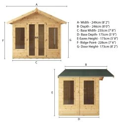 Mercia Sussex 8x6 Ft Apex Shiplap Wooden Summer House With Double Door 16 Mercia Sussex 8x6 Ft Apex Shiplap Wooden Summer House With Double Door -Gardens and Outdoor Stores mercia sussex 8x6 ft apex shiplap wooden summer house with double door5029442006703 01t