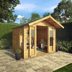 Mercia Sussex 8x8 Ft Apex Shiplap Wooden Summer House With Double Door -Gardens and Outdoor Stores mercia sussex 8x8 ft apex shiplap wooden summer house with double door5029442006901 02i