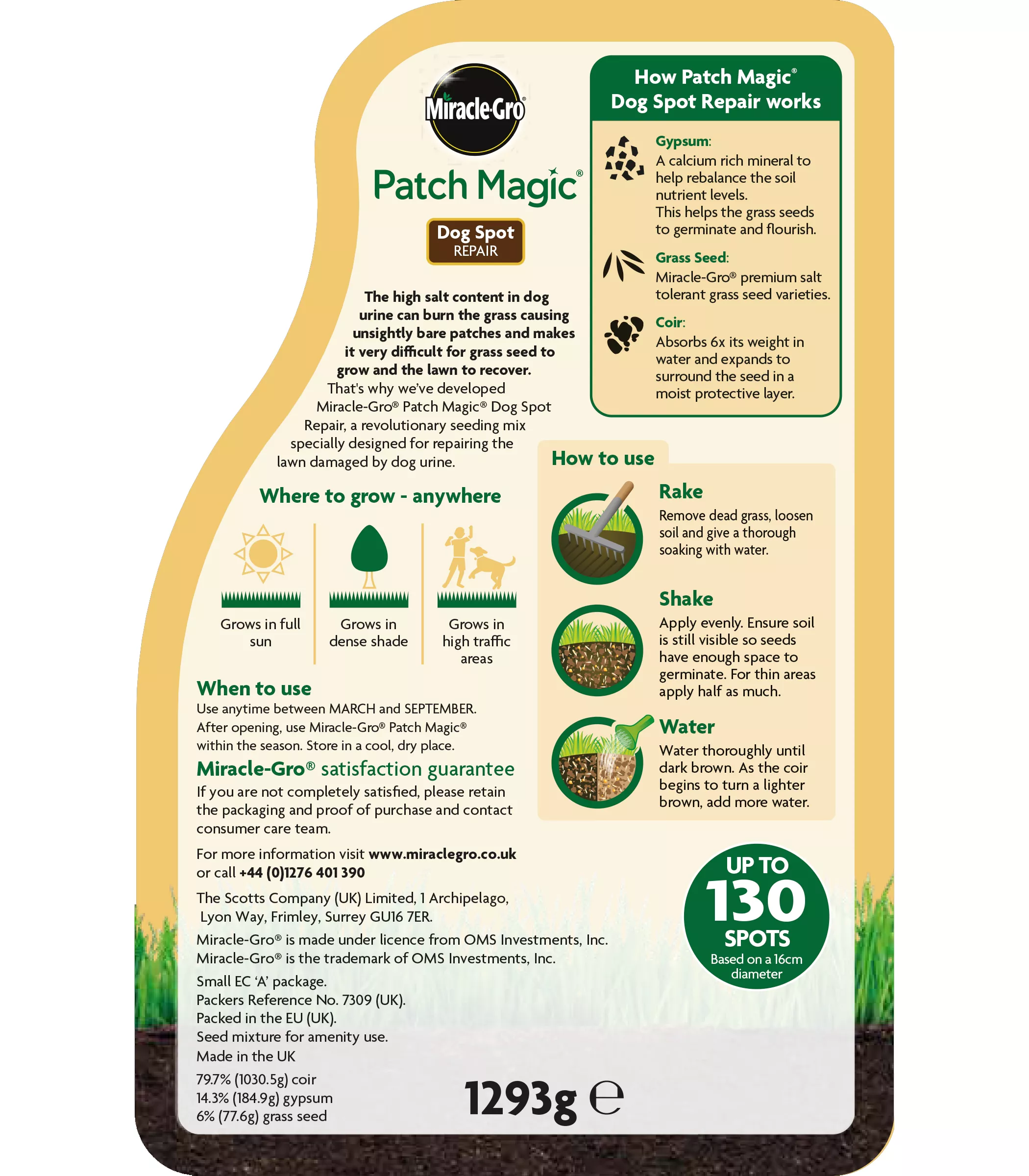 Miracle-Gro Patch Magic Spot Repair 6m² 1.3kg 6 Miracle-Gro Patch Magic Spot Repair 6m² 1.3kg - Image 4
