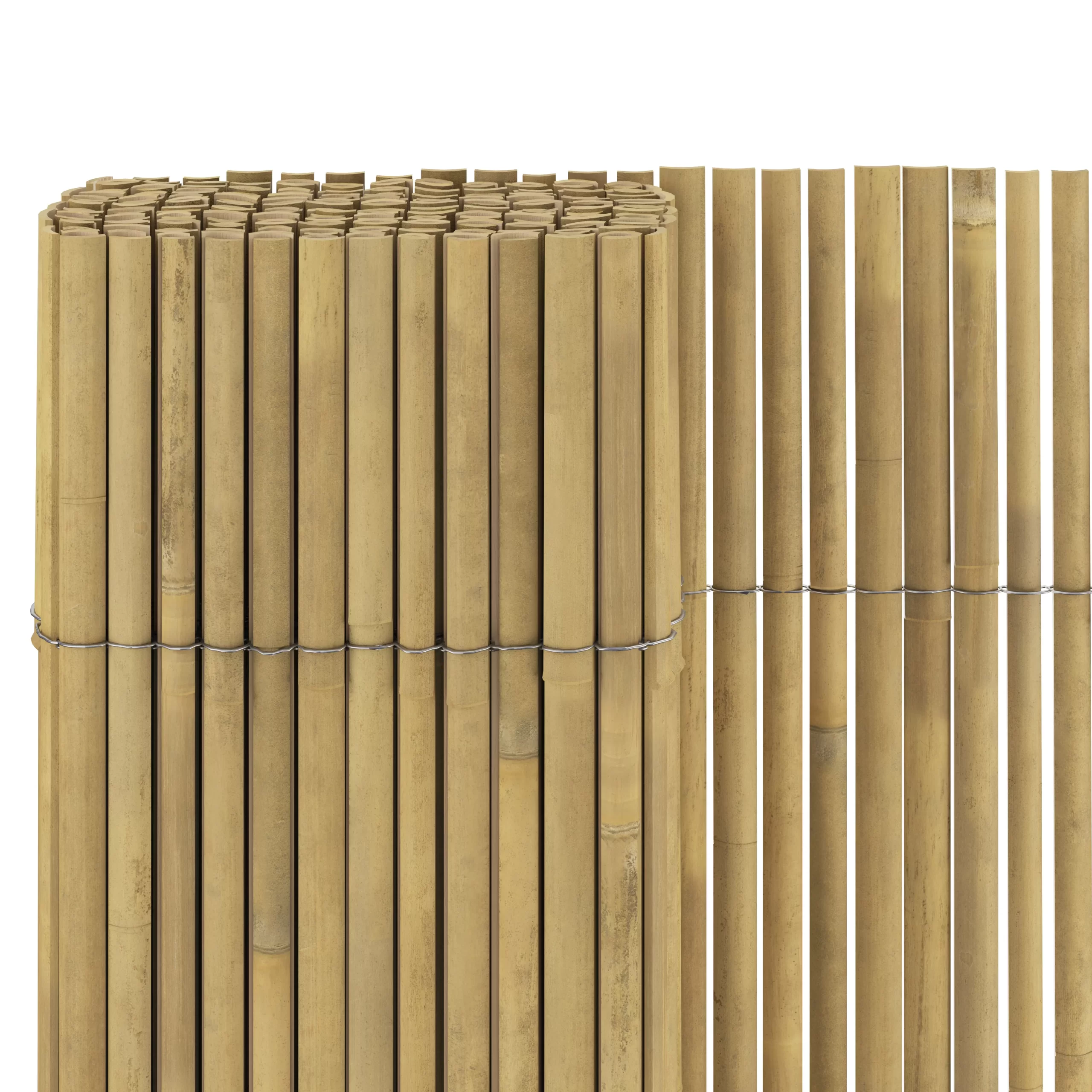 Natural Bamboo Garden Screen (H)1m (W)3m 3 Natural Bamboo Garden Screen (H)1m (W)3m