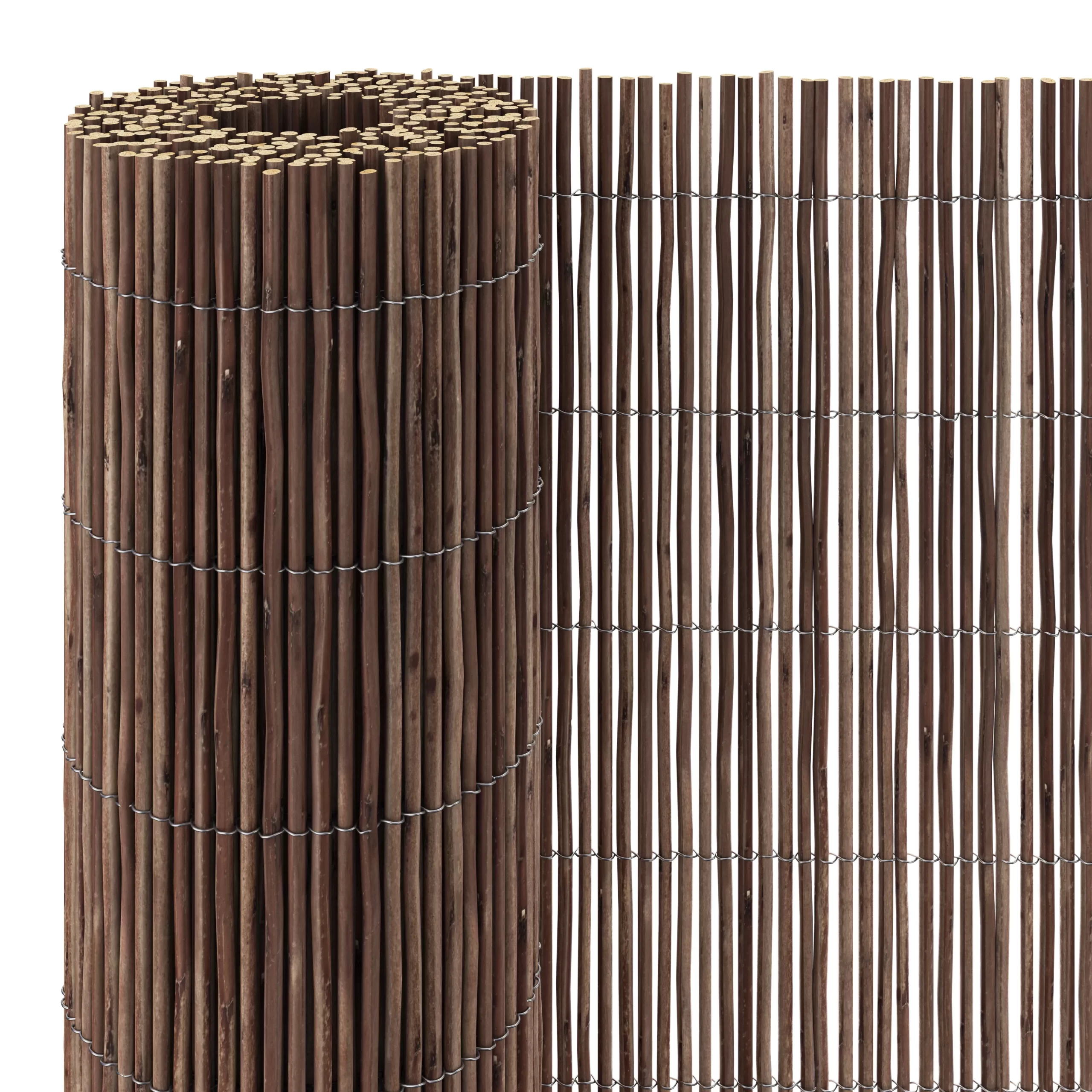 Natural Wicker Garden Screen (H)1.8m (W)3m 3 Natural Wicker Garden Screen (H)1.8m (W)3m