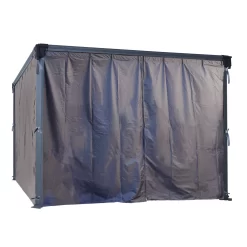 Palram - Canopia 3K Series Grey Polyester (PES) Gazebo Curtain, Pack Of 4 (L)2170mm (W)3660mm -Gardens and Outdoor Stores palram canopia 3k series grey polyester pes gazebo curtain pack of 4 l 2170mm w 3660mm7290108130744 02c