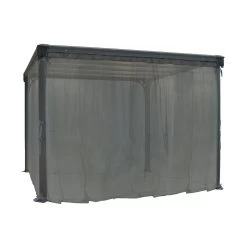 Palram - Canopia 3K Series Grey Polyester (PES) Gazebo Netting, Pack Of 6 (L)2170mm (W)3660mm -Gardens and Outdoor Stores palram canopia 3k series grey polyester pes gazebo netting pack of 6 l 2170mm w 3660mm7290108130751 02c