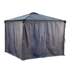 Palram - Canopia 4K Series Grey Polyester (PES) Gazebo Curtain, Pack Of 6 (L)2170mm (W)4010mm 12 Palram - Canopia 4K Series Grey Polyester (PES) Gazebo Curtain, Pack Of 6 (L)2170mm (W)4010mm -Gardens and Outdoor Stores palram canopia 4k series grey polyester pes gazebo curtain pack of 6 l 2170mm w 4010mm7290108133714 04c