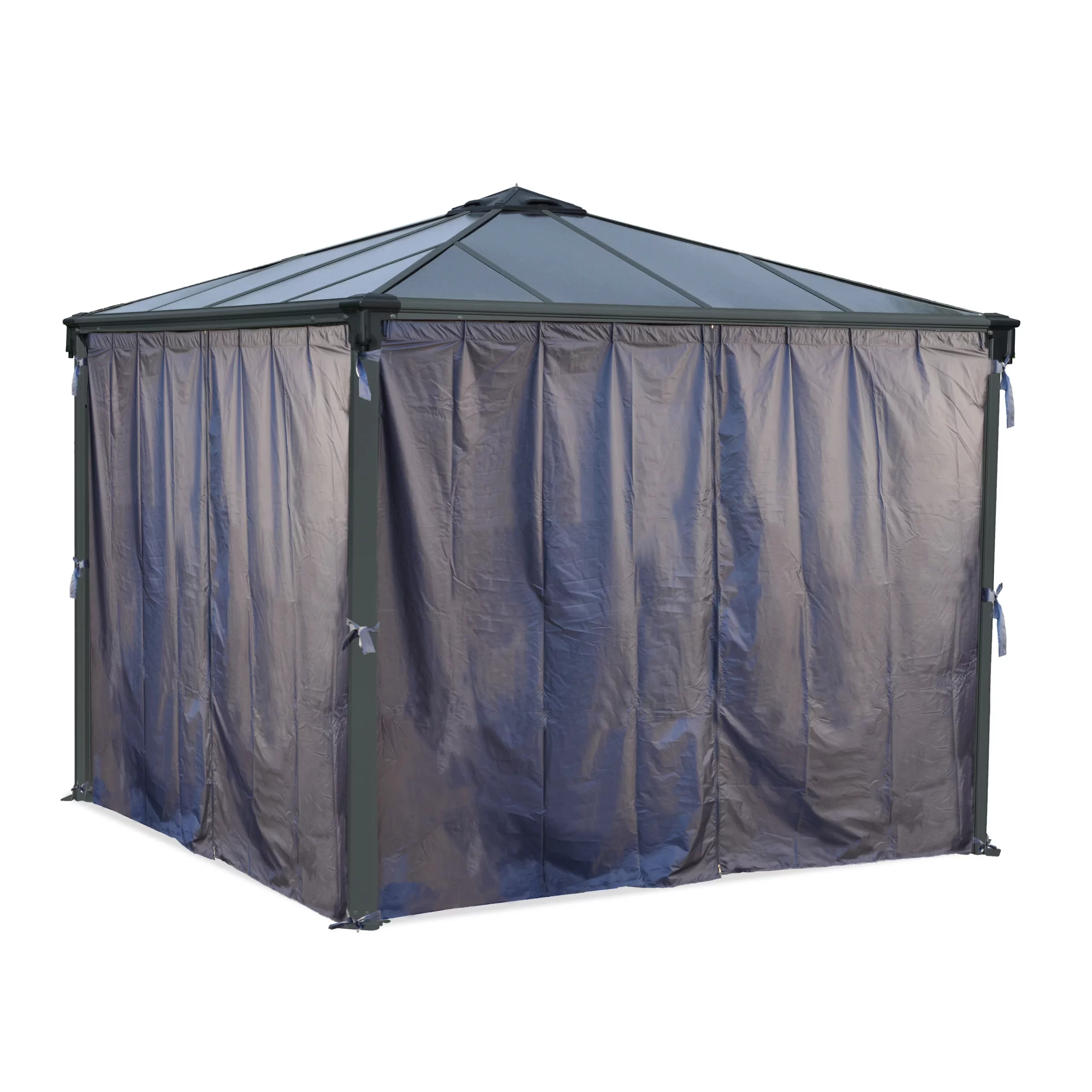 Palram - Canopia 4K Series Grey Polyester (PES) Gazebo Curtain, Pack Of 6 (L)2170mm (W)4010mm 6 Palram - Canopia 4K Series Grey Polyester (PES) Gazebo Curtain, Pack Of 6 (L)2170mm (W)4010mm - Image 4