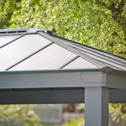 Palram - Canopia Dallas Grey Rectangular Gazebo, (W)4.88m (D)3.64m - Assembly Required -Gardens and Outdoor Stores palram canopia dallas grey rectangular gazebo w 4 88m d 3 64m assembly required7290108601947 08i bq