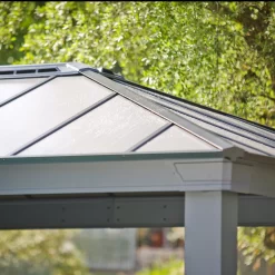 Palram - Canopia Dallas Grey Rectangular Gazebo, (W)6.12m (D)3.64m - Assembly Required -Gardens and Outdoor Stores palram canopia dallas grey rectangular gazebo w 6 12m d 3 64m assembly required7290108601954 07i bq