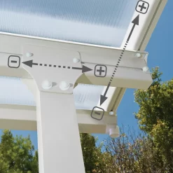 Palram - Canopia Feria White Non-retractable Awning, (L)6.06m (H)3.05m (W)3.85m -Gardens and Outdoor Stores palram canopia feria white non retractable awning l 6 06m h 3 05m w 3 85m7290103122713 02i bq