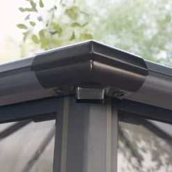 Palram - Canopia Garda Grey Hexagonal Gazebo, (W)5.17m (D)5.95m - Assembly Required -Gardens and Outdoor Stores palram canopia garda grey hexagonal gazebo w 5 17m d 5 95m assembly required7290108137040 06i bq