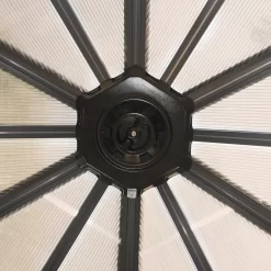 Palram - Canopia Garda Grey Hexagonal Gazebo, (W)5.17m (D)5.95m - Assembly Required -Gardens and Outdoor Stores palram canopia garda grey hexagonal gazebo w 5 17m d 5 95m assembly required7290108137040 08i bq