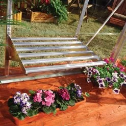 Palram - Canopia Heavy Duty 1 Tier Greenhouse Shelving -Gardens and Outdoor Stores palram canopia heavy duty 1 tier greenhouse shelving7290103111519 03i bq