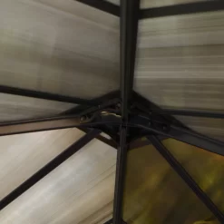 Palram - Canopia Ledro Grey Rectangular Gazebo, (W)3.6m (D)3.6m - Assembly Required -Gardens and Outdoor Stores palram canopia ledro grey rectangular gazebo w 3 6m d 3 6m assembly required7290108136531 09i bq